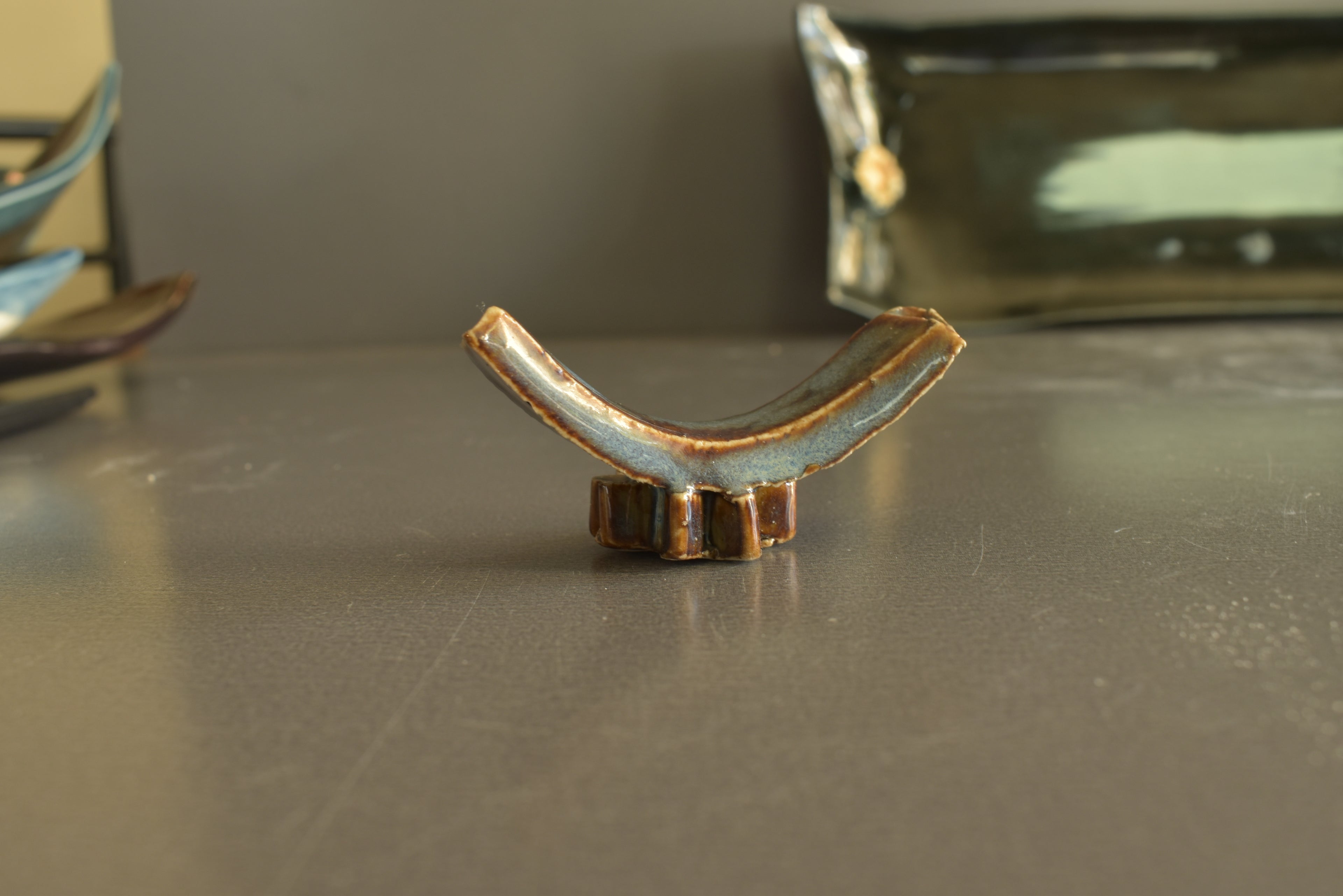 Blue Horizon Sushi Plate Set – Handmade Ceramic Sushi Serving Tray, Sauce Bowl & Chopsticks with Rest | Artisan Japanese Serving Set