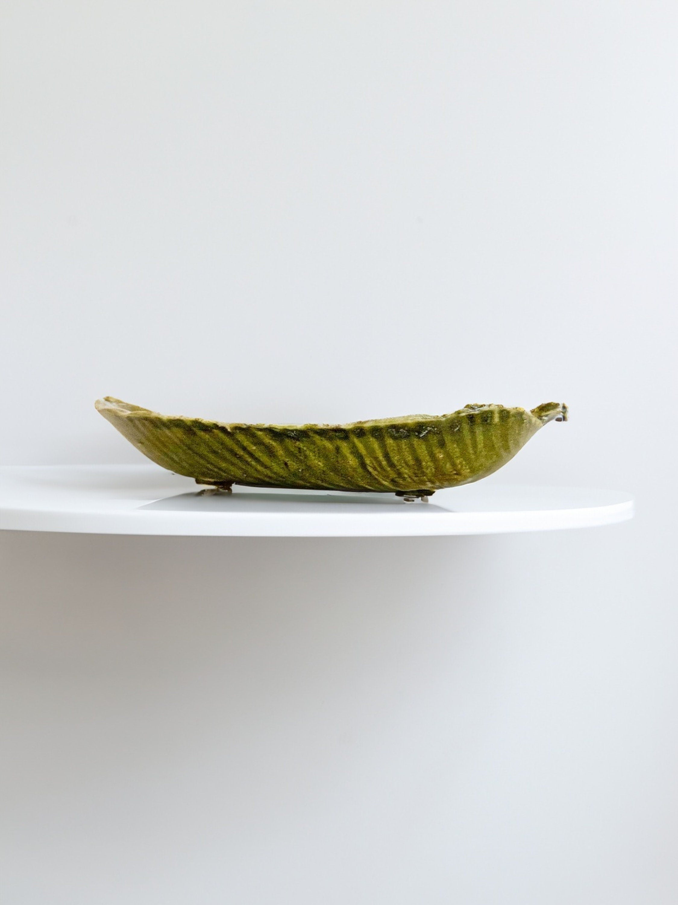 Whimsical Caterpillar Leaf Bowl – Handmade Ceramic Tapas Candy Dish | Snack Nut Dish | Desert Dish (Copy)