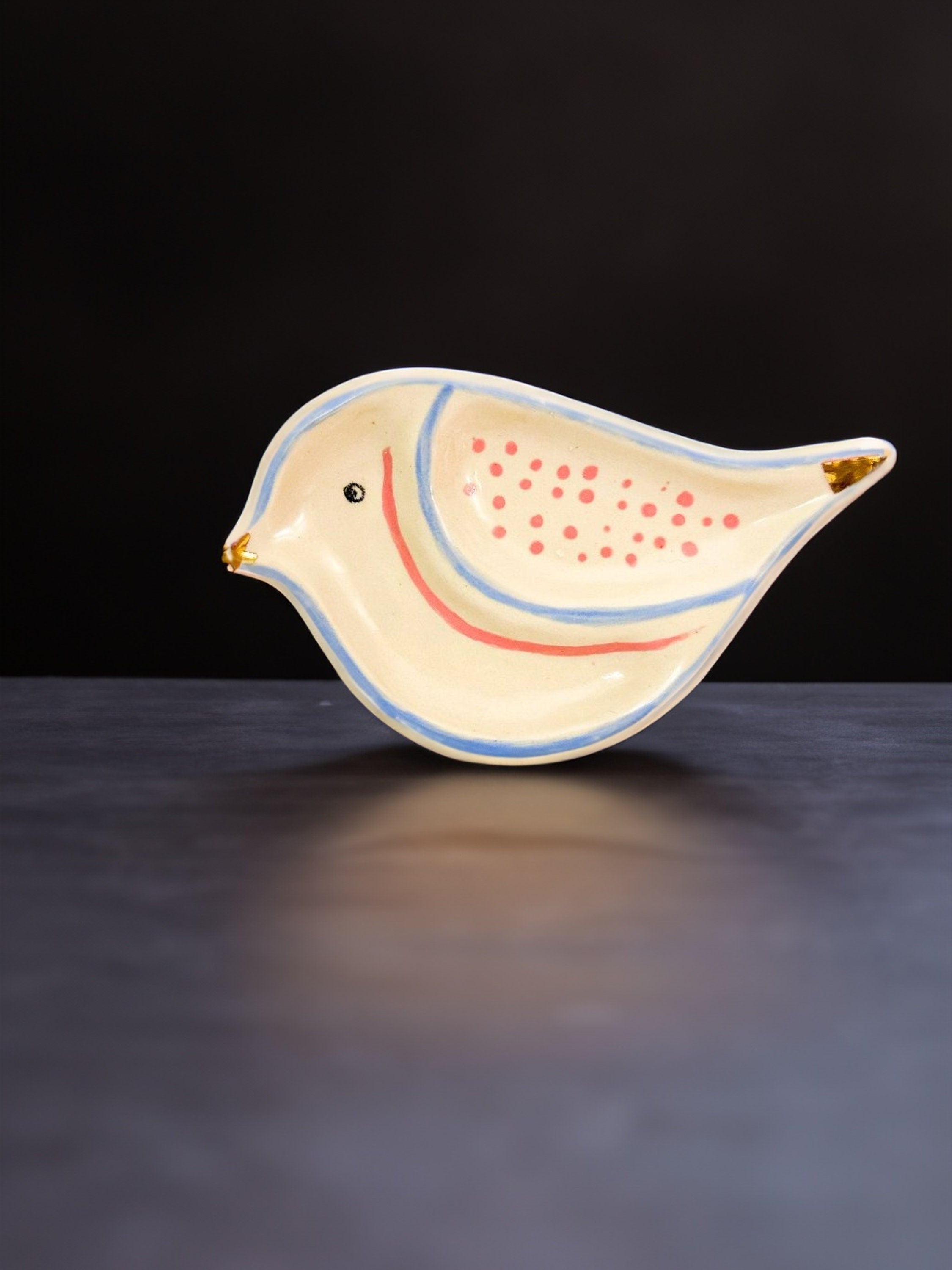 Whimsical Bird Snack Bowl – Handmade Ceramic Tapas Candy Dish | Snack Nut Dish | Desert Dish