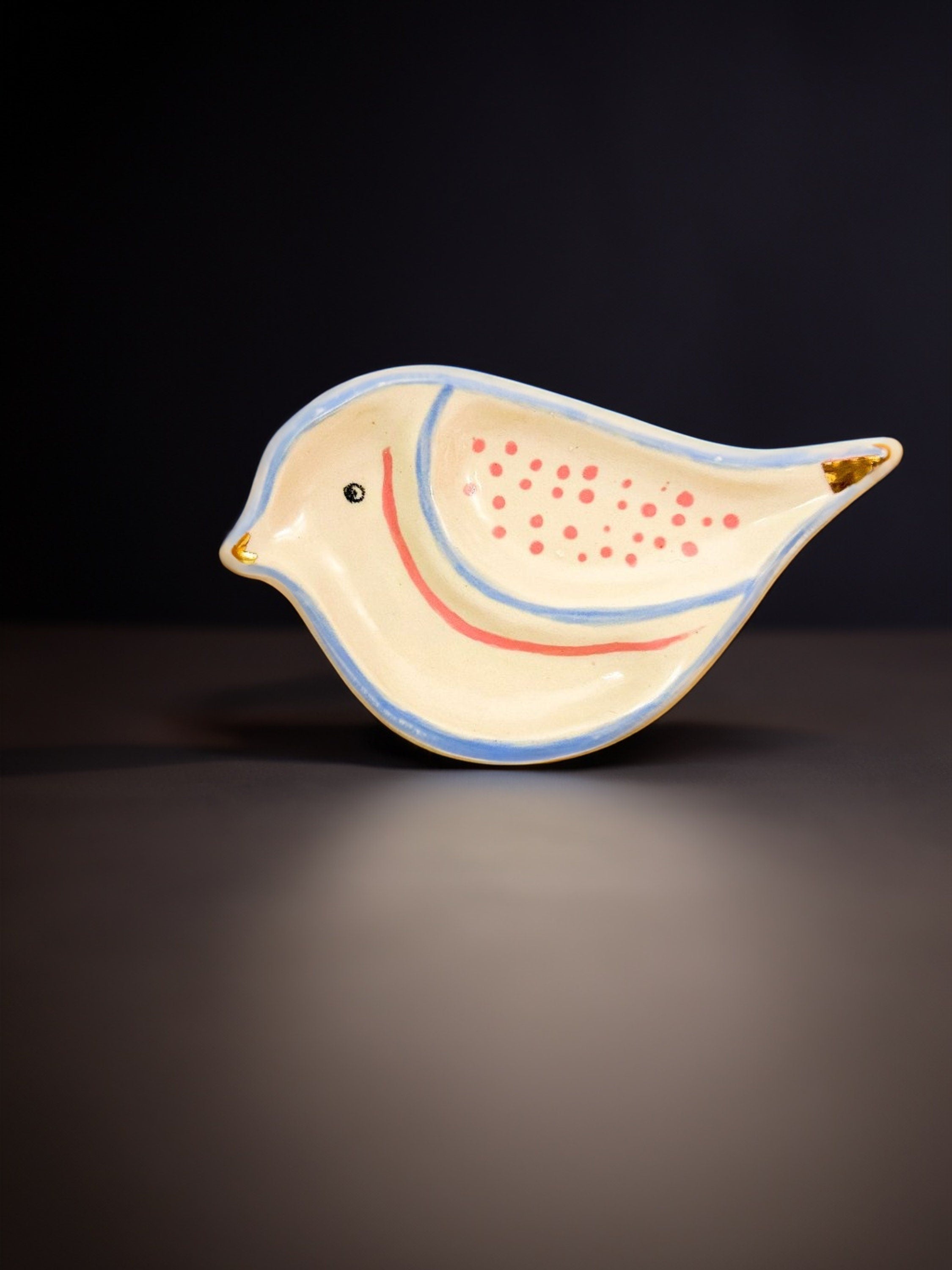 Whimsical Bird Snack Bowl – Handmade Ceramic Tapas Candy Dish | Snack Nut Dish | Desert Dish