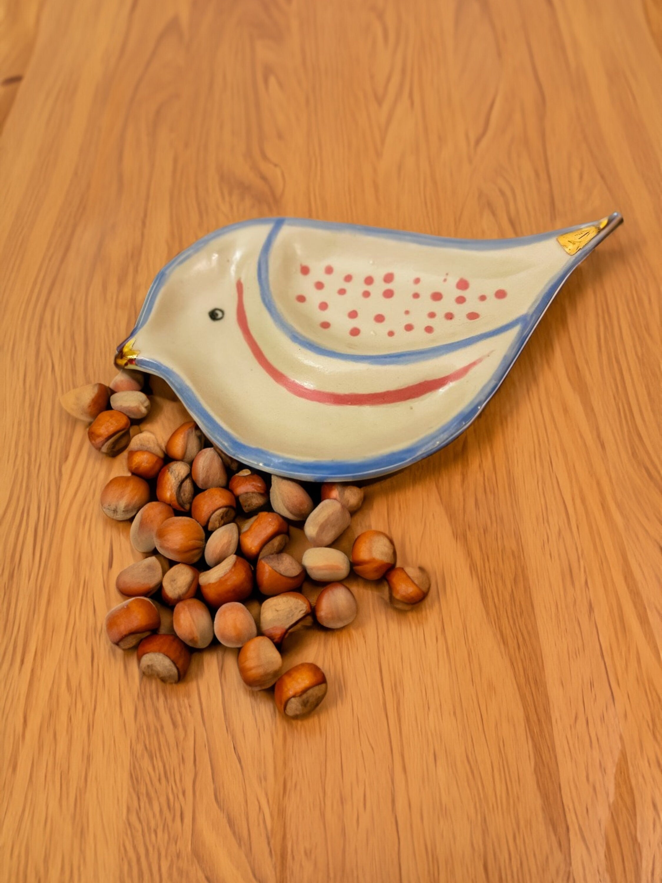 Whimsical Bird Snack Bowl – Handmade Ceramic Tapas Candy Dish | Snack Nut Dish | Desert Dish