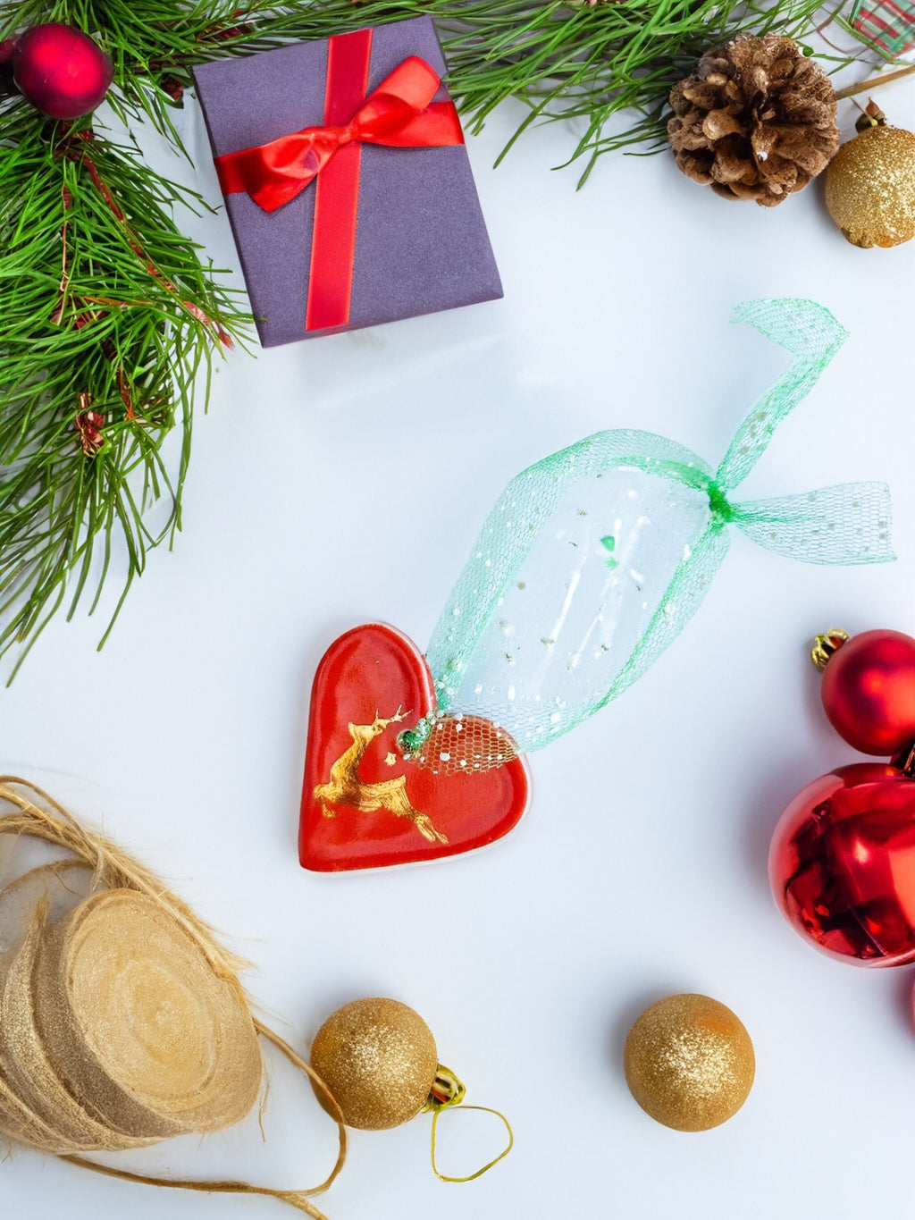 Handmade CERAMIC Glazed Christmas Ornament | Christmas Tree Décor | Christmas Gift | Holiday Décor | House Décor | Office Décor|Ornament