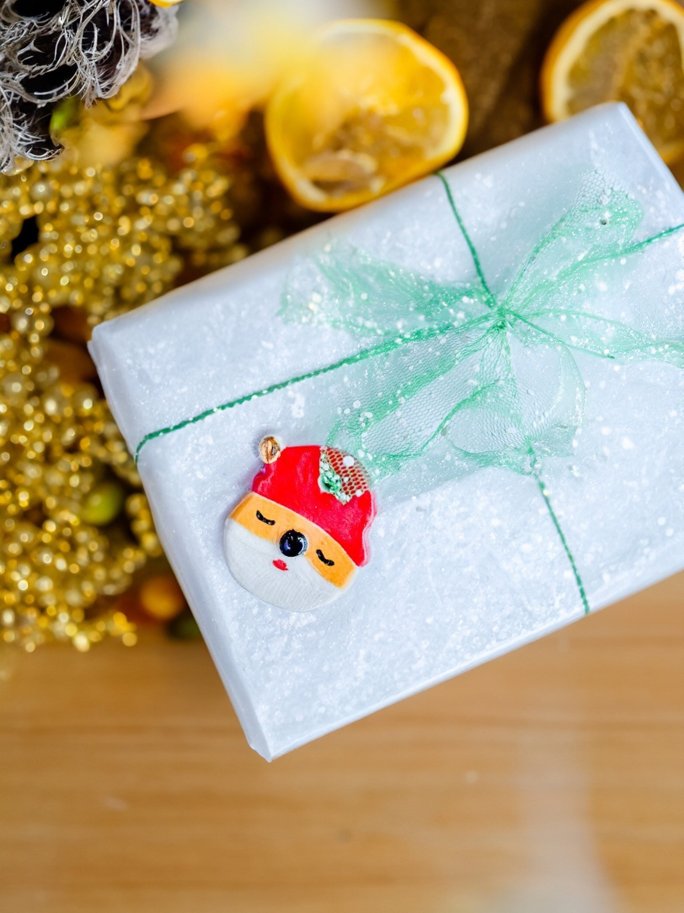 Handmade CERAMIC Glazed Christmas Ornament | Christmas Tree Décor | Christmas Gift | Holiday Décor | House Décor | Office Décor, Santa Claus