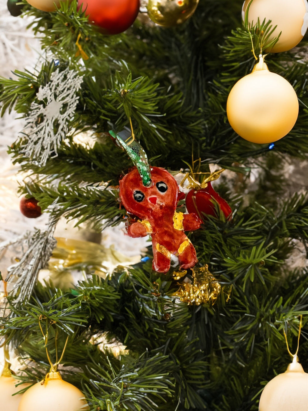 Handmade CERAMIC Glazed Christmas Ornament | Christmas Tree Décor | Christmas Gift | Holiday Décor | House Décor | Office Décor, Doll