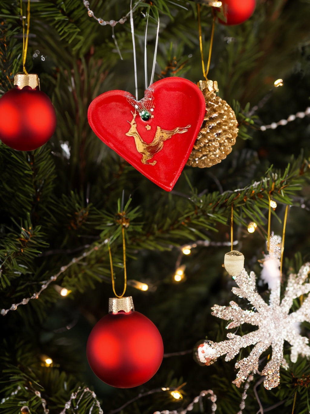 Handmade CERAMIC Glazed Christmas Ornament | Christmas Tree Décor | Christmas Gift | Holiday Décor | House Décor | Office Décor|Ornament