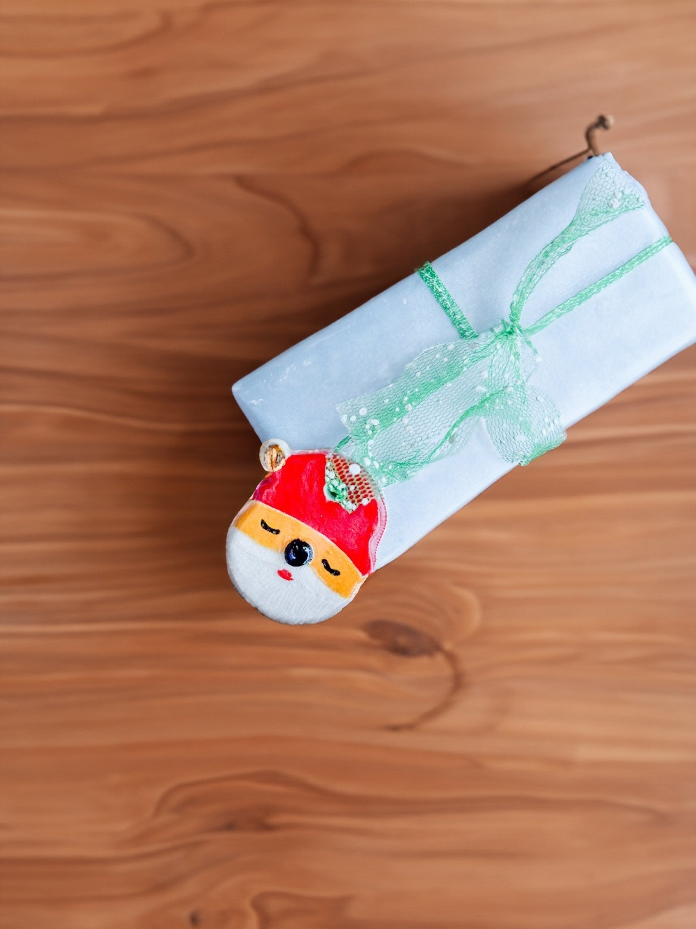 Handmade CERAMIC Glazed Christmas Ornament | Christmas Tree Décor | Christmas Gift | Holiday Décor | House Décor | Office Décor, Santa Claus