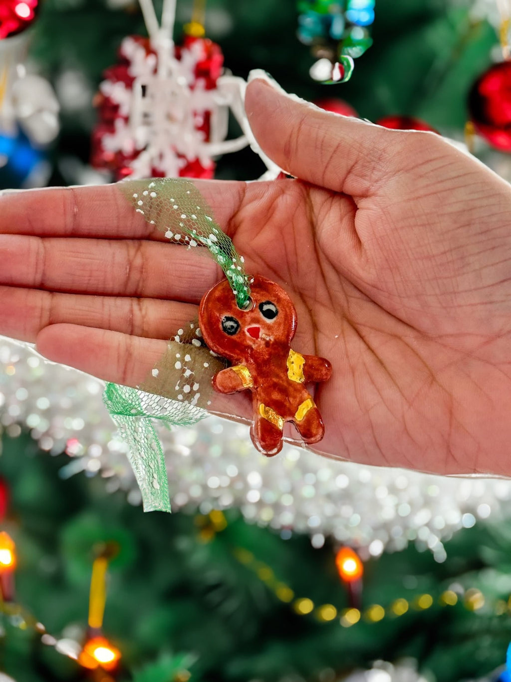 Handmade CERAMIC Glazed Christmas Ornament | Christmas Tree Décor | Christmas Gift | Holiday Décor | House Décor | Office Décor, Doll