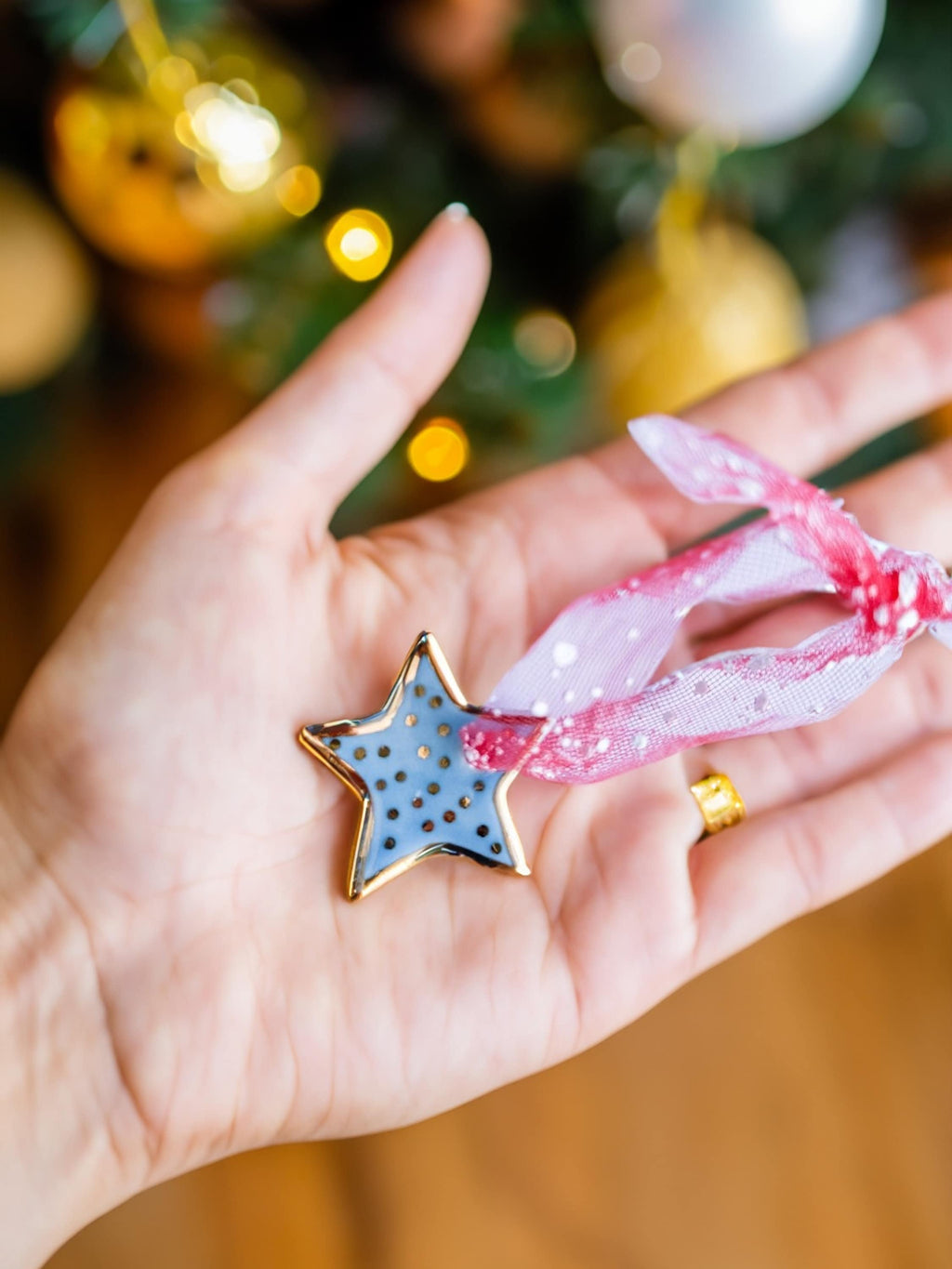 Handmade CERAMIC Glazed Christmas Ornament | Christmas Tree Décor | Christmas Gift | Holiday Décor | House Décor | Office Décor, Star