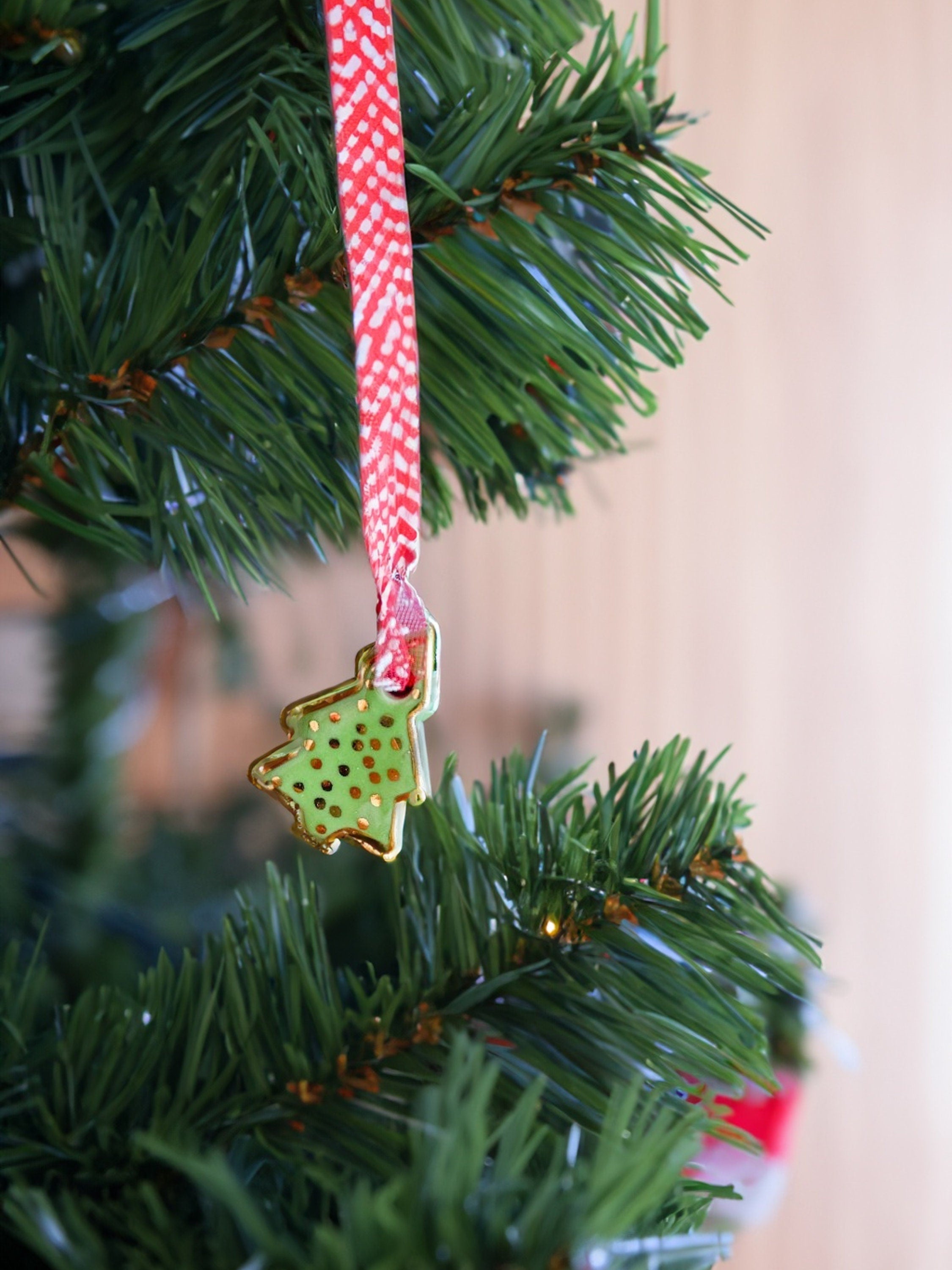 Handmade CERAMIC Glazed Christmas Ornament | Christmas Tree Décor | Christmas Gift | Holiday Décor | House Décor | Office Décor, Xmas Tree S