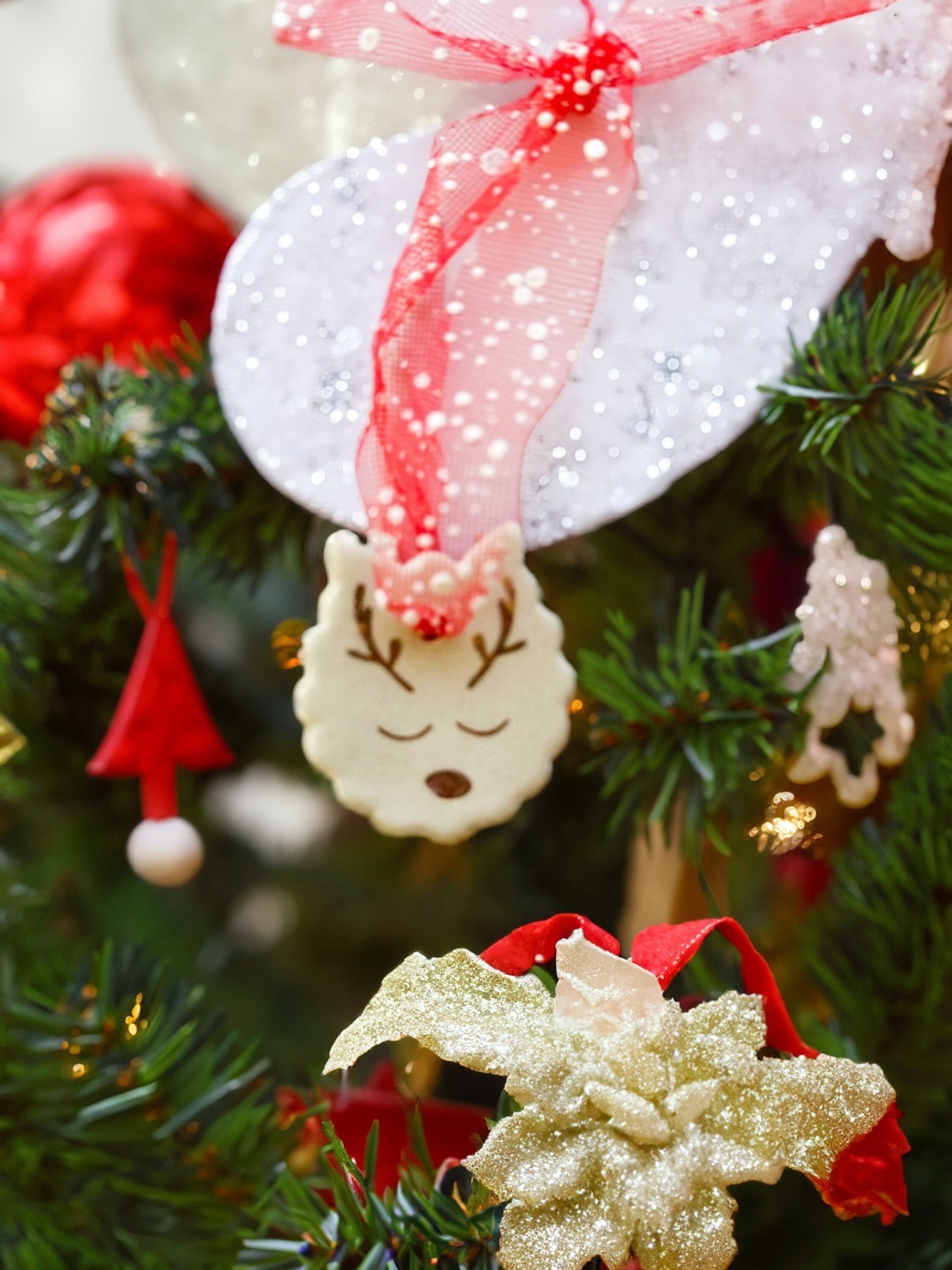 Handmade CERAMIC Glazed Christmas Ornament | Christmas Tree Décor | Christmas Gift | Holiday Décor | House Décor | Office Décor, Reindeer