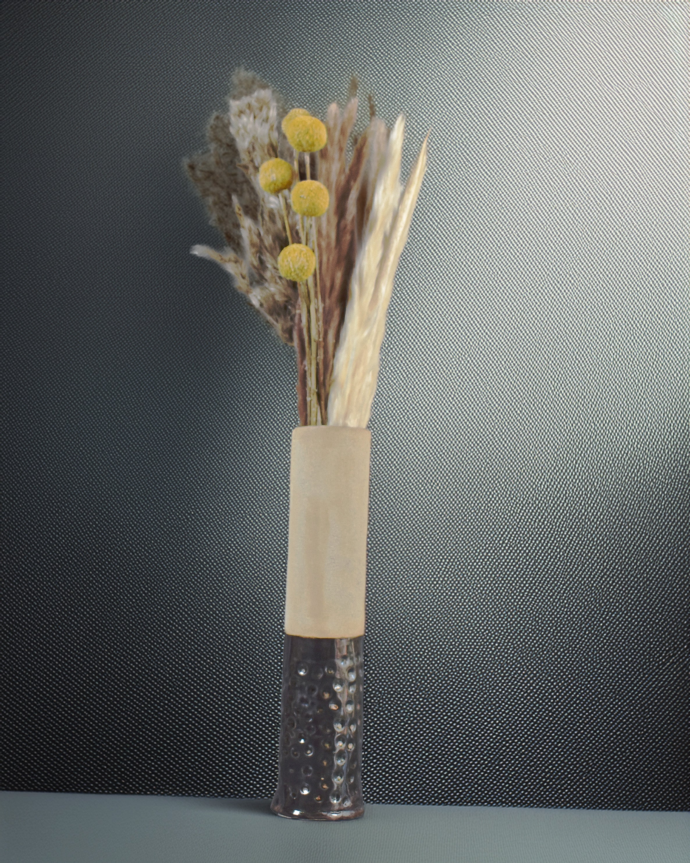 Desert Dawn Textured Vase – Tall Handmade Ceramic Vase | Minimal Modern Home Décor